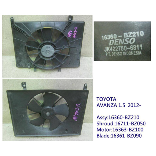 Avanza 2012 uchun radiatorli fan 16360-BZ210